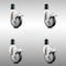 Service Caster 4 Inch 316SS Thermoplastic Rubber Swivel 1-1/2 Inch Stem Caster Set Lock Brake SCC-SS316TTLEX20S414-TPRB-112-4 - alternate 2